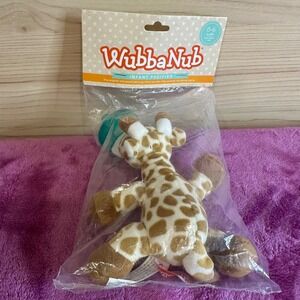 WubbaNub Infant Pacifier Giraffe Plush 0-6 Months New